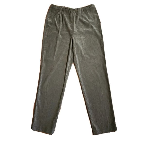 SIGRID OLSEN Solid All Tan Brown Suede Side Zip Zipper Pants Womens Size 14 - Picture 1 of 6